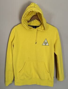 VTG Spitfire Yellow Hoodie Small Bighead Flame Logo Skateboard Pullover